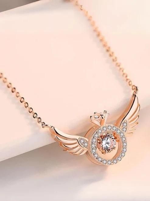 Angel Wings Rose Gold Necklace