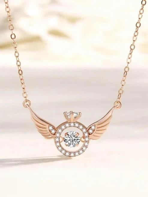 Angel Wings Rose Gold Necklace